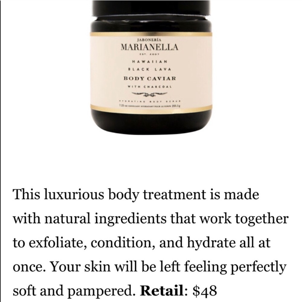 New Jaboneria Marianella Hawaiian Body Caviar